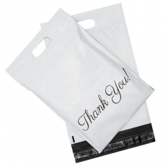 Thank You Plastic Courier Poly Mailer Custom Logo Printed Poly Mailing Bags with Handle