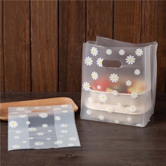 Custom Take Out Transparent Plastic Bag Printing Packaging Takeaway Plastic Bag Wholesale