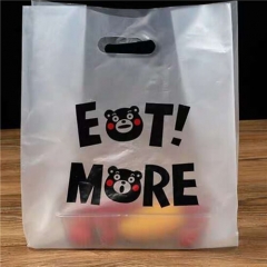 Custom Good Price Hand Food Storage Bag Plastic Packaging Pouch Bag Die Cut Transparent Takeaway Bag