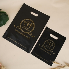 Custom Made Logo Printed Plastic Bags Personalized Merchandise Die Cut Plastic Shopping Bag With Handle