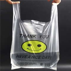 Custom Supermarket T Shirt Bag Biodegradable Shopping Plastic Bag Grocery Plastic Vest Shopping Bag