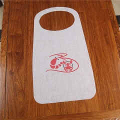 Custom Heavy Duty Non Woven Restaurant Bibs Disposable Adult Barbecue Baking Grill Painting Apron Bib