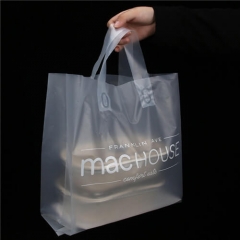 Manufacturer Custom Logo Soft Loop Handle Restaurant Takeaway Plastic Soft Material Bags For Food Packing