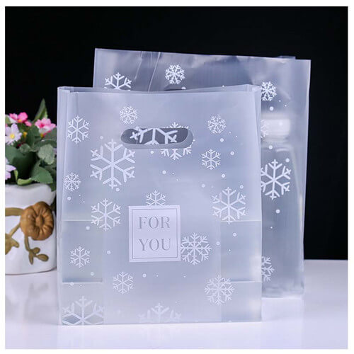 Custom Translucent Shopping Plastic Restaurant Take Out Bags Take Away Food Packaging Lunch Plastic Bag For Restaurant