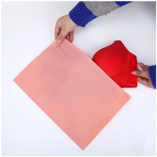 New Colored 100Pieces Garment T-Shirt Bikini Matte Frosted Zipper Bag Plain Frosted Clothing Zipper Bag Instock