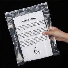 Suffocation Warning Printing Ldpe Flat Packaging Clear Poly Bags Resealable Lock Seal Zipper Bags Plastic With Logo