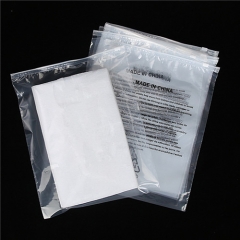 Reusable Custom Printing Transparent Slider Zip Lock Plastic Package Bag Poly Bag With Suffocation Warning