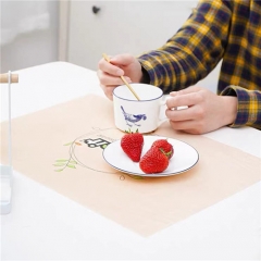 Wholesale Raw Material Dining Room Disposable White Kraft Paper Placemats For Party Decorations