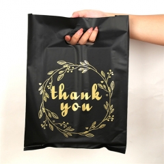 Custom Logo Handled Style Hdpe Material Die Cut Handle Plastic Shopping Bags Thank You Plastic Bag With Handle