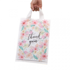 Plastic Bags Factory Custom Logo Bulk Retail Shopstore Black Thank You Hdpe Plastic Shopping Bags For Boutique