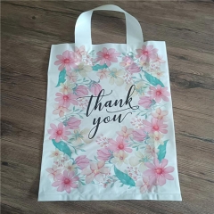 Custom Plastic Carrier Bags Plastic Soft Loop Shopping Handle Bag Thank You Shopping Bag Plastic With Branded Logo