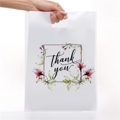 Wholesale Merry Christmas Merchandise Retail Goodie Bags Plastic Shopping Low Density Thank You Plastic Bag With Handle