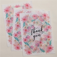 Wholesale Color Printed OEM Thank You Die Cut Handle Plastic Shopping Carrier Bag For Grocery