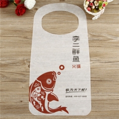 Custom Printed Non Woven Restaurant Bib Adult Crab Lobster Seafood Disposable Lobster Bibs Non Woven Restaurant Apron With Logo