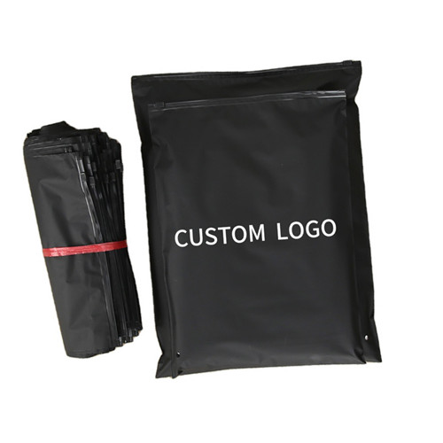 Custom Black Frosted PE Zipper Packing Bag For Clothing Underwear Zip Plastic Lock Matte Frosted Ploy Zipper Bags