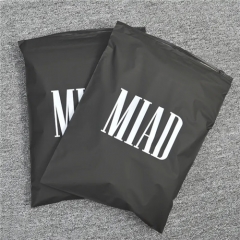 Plastic Bags Factory Custom Matte Print Black Zipper Lock Bags Poly Zipper Lock Frosted Plastic Packaging Bag For Clothes