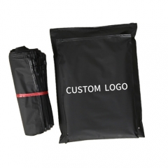 Black Zipper Bag Custom Plastic Packaging Bag For Hoodies Zip Lock Bag With Logo For Clothing