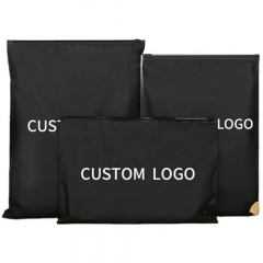 Black Frosted PE Zipper Packing Bag Zipper Custom Bags For Clothing Underwear Zip Lock Plastic Matte Frosted Ploy Zipper Bag