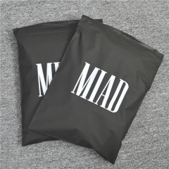 Customized Printing Logo Plastic Zipper Slider Bags Frosted Matte Black Zip Lock Compostable Packaging Bag For Clothes