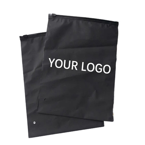 Black Frosted PE Zipper Packing Bag Zipper Custom Bags For Clothing Underwear Zip Lock Plastic Matte Frosted Ploy Zipper Bag