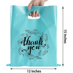High Quality Custom Color Logo Size Thank You Shopping Bags With Logos Handle Plastic Bag Shopping Plastic Bags With Handle
