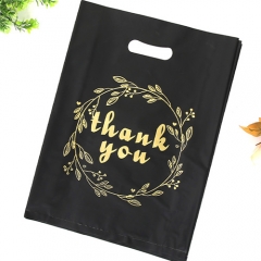 High Quality Custom Color Logo Size Thank You Shopping Bags With Logos Handle Plastic Bag Shopping Plastic Bags With Handle