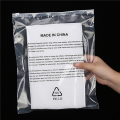 Custom Eco Friendly Resealable Plastic zipper Bag , Zipper style Top frosted packaging bags for clothing