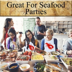 Seafood Bibs Manufacturer Custom Lobster Design Adult Bibs Disposable Plastic Bib For Sea Food Restaurant