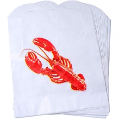 Seafood Bibs Manufacturer Custom Lobster Design Adult Bibs Disposable Plastic Bib For Sea Food Restaurant