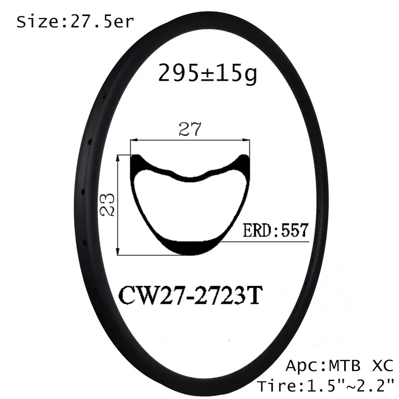 |CW27-2723T| carbon mountain bike tubular tyres rim 27mm width 23mm depth cross country XC wheel online hot sell to Spain cycles trade company