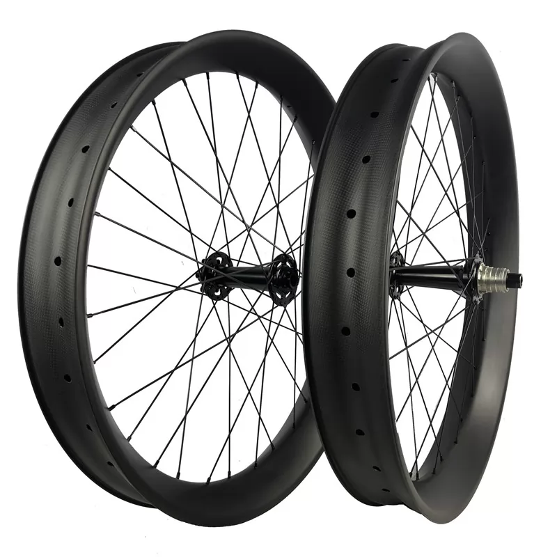 |CW27-85CT| 27.5 inch carbon fatbike wheels 85mm width 40mm depth clincher tubeless with Taiwan Powerway hub pillar 1420/sapim spokes