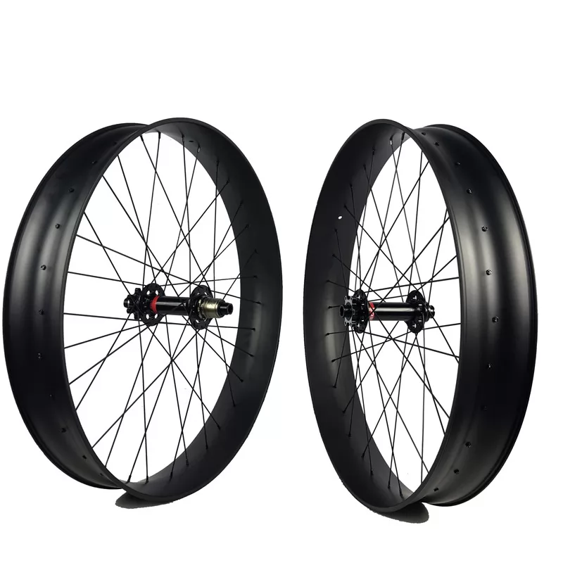 |CW26-95CT| 26er single wall carbon fatbike wheels 95mm width 18mm depth clincher tubeless compatible sand bicycle wheelset M74 QR/TA hub 1423/1420 Sp