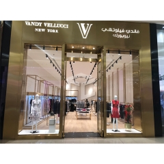 NEW product high quality golden women clothes shop display fixture