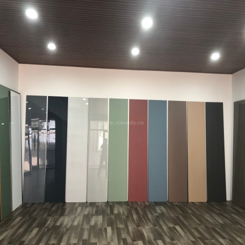 Wood Building Material High Glossy UV Melamine Laminated Plywood /MDF Board/Melamine Particle Board /Melamine MDF/Slatwall Laminated MDF for Cabinet Furniture
