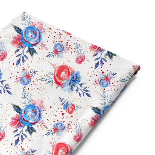 Floral pattern custom digital printed fabric conton spandex jersey