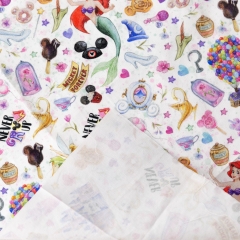 Custom cartoon digital fabric printing design your own fabric for kids clothing