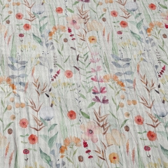 Soft comfortable custom digital textile printing 100 cotton material cotton double gauze muslin liberty floralfabric