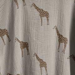 Textile printing service so soft 100 cotton custom animal print muslin gauze fabric