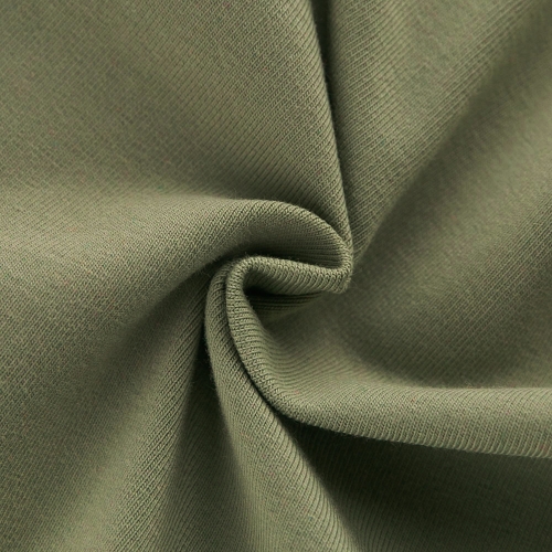 olive Wholesale Organic Cotton Spandex Jersey Knit 220-230gsm