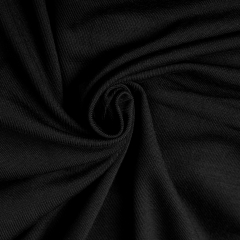 Black Bamboo viscose fabric - 4 way stretch Knit - 240gsm