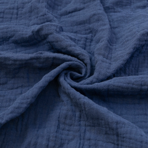 Navy blue 70 color instock 2 layers gauze muslin fabric - bright colors