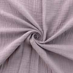 Dusty purple best quality organic cotton gauze muslin fabric manufacturer