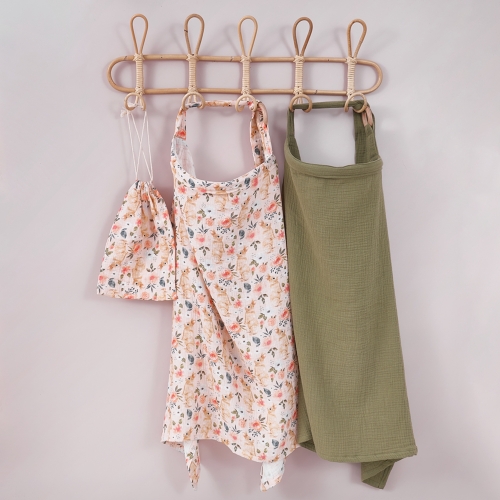 OEM China wholesale custom printed muslin mom breastfeeding apron stroller covers