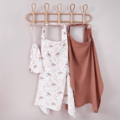 wholesale custom your design muslin organic cotton breafeeding cloth baby nursing stroller covers