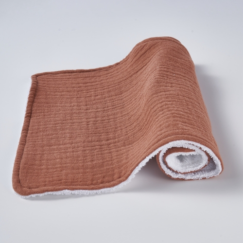 great craftsmanship caramel 100% organic cotton muslin baby girls burp cloth