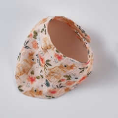 customized floral print 100 cotton muslin bandana newborn baby brup clothes drool bibs