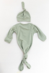 2023 hot sale custom novel design infant knotted sleep suit baby swaddle sleeping bag sack