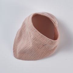 Taupe wholesale 2 layer gauze organic cotton muslin newborn baby bandana dribble bib