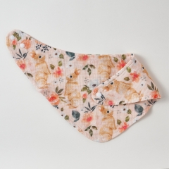 customized floral print 100 cotton muslin bandana newborn baby brup clothes drool bibs