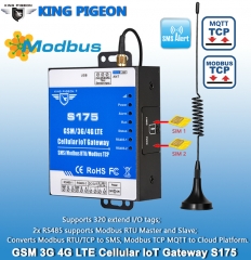 GSM 3G 4G Modbus TCP to MQTT IoT Gateway (1TH,USB,2 RS485,320 Extend I/O tags)